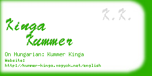 kinga kummer business card